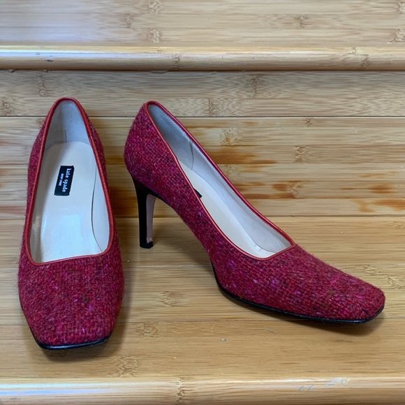 EUC KATE SPADE TWEED LEATHER PUMP - Picture 11 of 11
